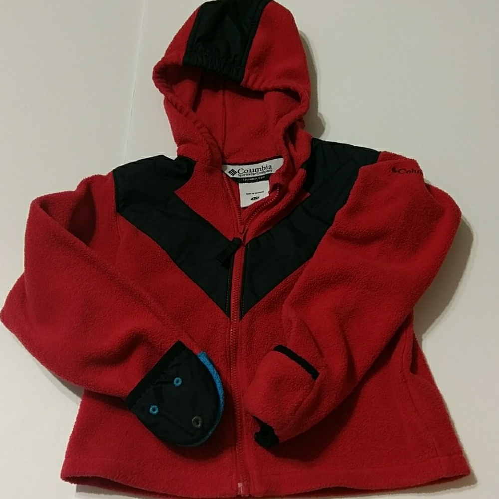 Columbia youth hoody fleece zip jacket 4/5 kids